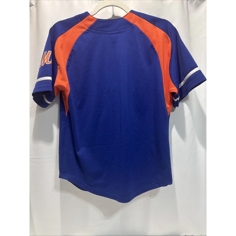 Adidas NY Mets Jersey Youth Size M 10-12 Baseball Official Patch